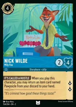 Lorcana - Nick Wilde - Wily Fox - 154 - Rise Of The Floodborn - Image 1