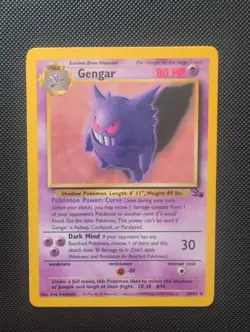 Pokemon TCG Gengar 20/62 Fossil Non-Holo Card Unlimited - Image 1