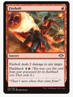 Firebolt - Modern Horizons (MH1) Magic the Gathering (x4) PLAYSET MtG NM/LP - Image 1