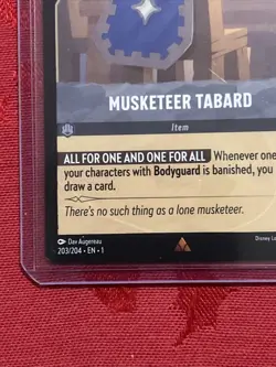 Disney Lorcana - Musketeer Tabard - Rare - 203/204 Pull To Sleeve MINT - Image 4