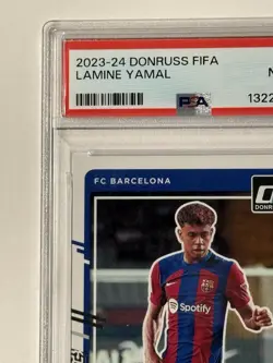 2023-24 Donruss FIFA Lamine Yamal Rated Rookie #177 PSA 8 Spain RC Barcelona - Image 3