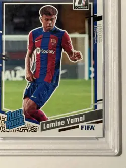2023-24 Donruss FIFA Lamine Yamal Rated Rookie #177 PSA 8 Spain RC Barcelona - Image 5