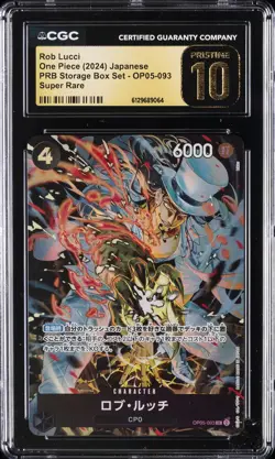 2024 ONE PIECE JAPANESE #OP05-093 ROB LUCCI CGC 10 PRISTINE - Image 1