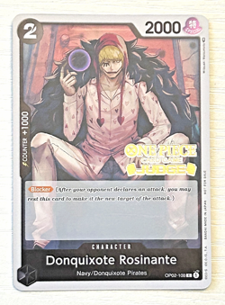 Donquixote Rosinante Judge Promo OP02-108 One Piece Stamped Judge Pack Vol. 2 - Image 1