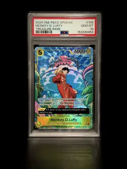 One Piece 2024 Monkey D. Luffy OP07-109 Two Legends TR Foil PSA 10 EN - Image 1