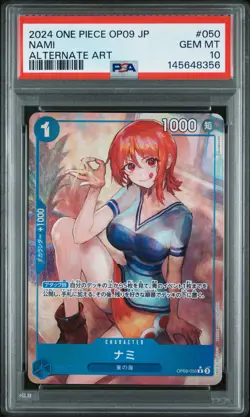 2024 ONE PIECE JAPANESE OP09-EMPERORS IN THE NEW WORLD ALTERNATE ART NAMI PSA 10 - Image 1