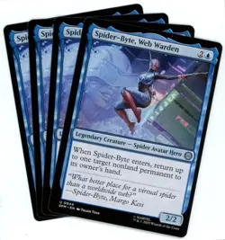 x4 Spider-Byte, Web Warden - 0044 - Marvel's Spider-Man - MTG - SHIPS NOW - Image 1