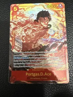 One Piece Portgas.D.Ace Secret Rare Alternate Art NM OP16-118 The Time Of Battle - Image 1