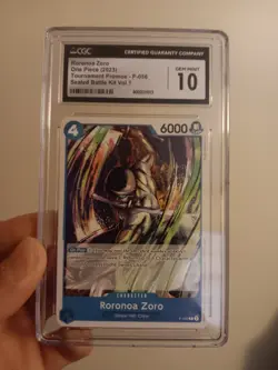 Bandai Roronoa Zoro P-056 One Piece Promo CGC 10 GEM Sealed Battle Kit Vol.1 - Image 1