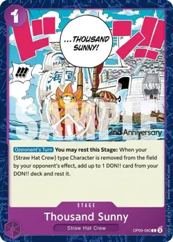 NM-Mint, English One Piece Thousand Sunny - OP09-080 - C (2nd Anniversary Tourna - Image 1