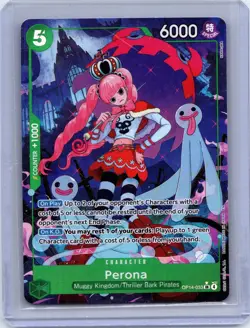 Perona OP14-033 Alternate Art Foil The Azure Sea's Seven One Piece Card NM - Image 1