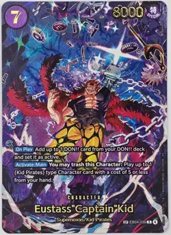 Eustass"Captain"Kid EB04-039 Rare The Azure Sea's Seven One Piece Foil NM - Image 1
