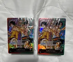 Bandai One Piece Card Game decks ST13-001 Luffy & Ace Leader Holo Alt Art (2) - Image 1