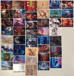MTG: Lot of 48 Gold Signed/Stamped Art Series Cards - Multiple Sets! - Image 1