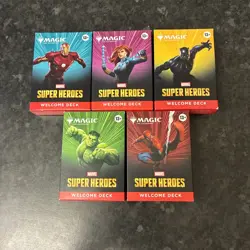 MTG Magic the Gathering MARVEL SUPER HEROES Welcome Decks SET OF 5 NEW - Image 1