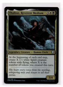MTG THALISSE, REVERENT MEDIUM COMMANDER LEGENDS NEAR MINT/MINT FOIL 291 - Image 1