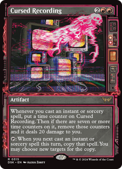 x1 Cursed Recording DSK Duskmourn MTG 315 RARE SHOWCASE M/NM 1x - Image 1