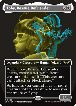 x1 Toby, Beastie Befriender DSK Duskmourn MTG 356 RARE DOUBLE EXPOSURE M/NM 1x - Image 1
