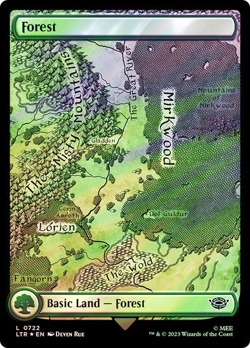 MTG - Forest (0722) - Surge Foil - Lord of the Rings - Magic the Gathering - Image 1