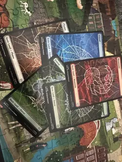 MTG SPM Spider-Man Full Art Lands X 5 Lot 189 190 192 193 Foil Regular Forest - Image 2