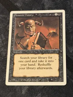 MTG Magic the Gathering Rare Sorcery Demonic Tutor Revised Edition - Image 1