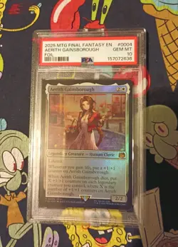 Aerith Gainsborough - Final Fantasy MTG Magic Rare Foil #0004 PSA 10 GEM MINT - Image 1