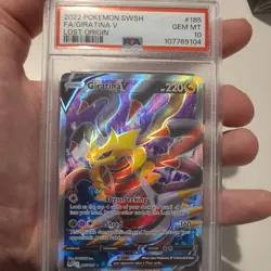 GIRATINA V 185/196 PSA 10 LOST ORIGIN FULL ART Pokemon Swsh 2022 - Image 1
