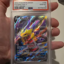 GIRATINA V 185/196 PSA 10 LOST ORIGIN FULL ART Pokemon Swsh 2022 - Image 2