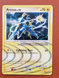 Arceus AR6 Arceus Electric Holo Rare Promo NM/LP 2009 Card Pokemon TCG Platinum - Image 1