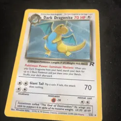 Pokemon TCG Dark Dragonite Holo Rare Card 5/82 Team Rocket Vintage WOTC - Image 2