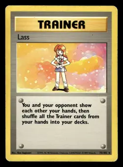 Lass 75/102 Rare Base Set Pokemon Card - 2 - Image 1