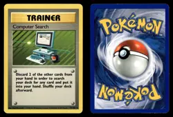 Computer Search 71/102 Rare Base Set Unlimited Pokemon Card - 3 - Image 1