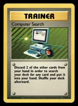 Computer Search 71/102 Rare Base Set Unlimited Pokemon Card - 3 - Image 2