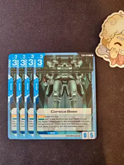 4x Corsica Base (ST02-016) Playset - Gundam TCG Card Game - English - Image 1