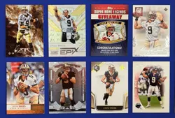 Lot of (95) Drew Brees Saints Football Cards w/ Inserts & Parallels; No Dupes - Image 4