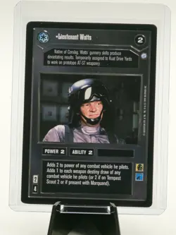Star Wars CCG Endor RARE BB Lieutenant Watts LP (On Back Bottom Right Of Card) - Image 1