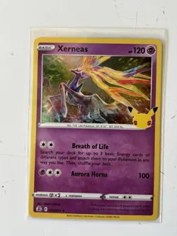 XERNEAS 012/025 25TH CELEBRATIONS POKEMON (HOLO RARE, NM) - Image 1