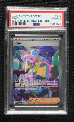 Iono Special Illustration Rare Pokemon Scarlet & Violet Paldean Fates PSA 10 - Image 1