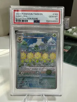 Sunflora Illustration Rare PSA 10 GEM MINT Pokemon Twilight Masquerade 169/167 - Image 3