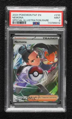 Nemona Special Illustration Rare Pokemon Scarlet & Violet Paldean Fates PSA 9 - Image 1