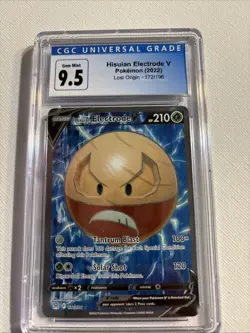 Hisuian Electrode v 172/196 F/a Pokemon SW&SH Lost Origin 2022 Gem Mint CGC 9.5 - Image 2
