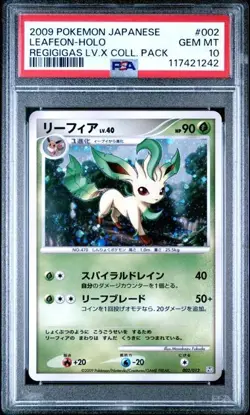 PSA 10 LEAFEON-HOLO #002 REGIGIGAS LV. X COLL. PACK POKEMON JAPANESE - Image 1