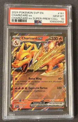 2024 POKEMON SVP EN-SV BLACK STAR PROMO #161 CHARIZARD EX PSA 10 - Image 1