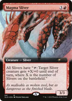 Near Mint x 1 Magma Sliver - Foil - Extended Art Secret Lair Drop Series - FOIL - Image 1