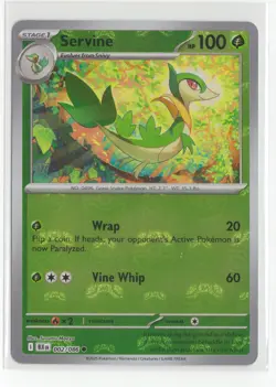Pokemon TCG Servine Master Ball Reverse Holo 002/086 SV11B Black Bolt Nm - Image 1