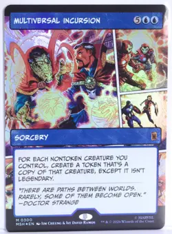 Multiversal Incursion [New, Near Mint] Borderless *Foil* {Marvel Super Heroes} - Image 1