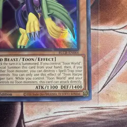 *** TOON HARPIE LADY *** 1ST EDITION HOLOGRAPHIC ULTRA RARE BLCR-EN066 YUGIOH! - Image 5
