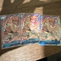 Bandai One Piece Card Game Portgas D. Ace OP02-013 Romance Dawn x3 Alt Art - Image 1