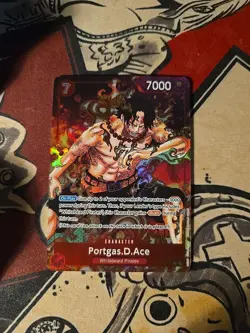 Portgas D Ace SR OP02-013 Parallel Red SP Manga PARAMOUNT WAR One Piece Card ENG - Image 1