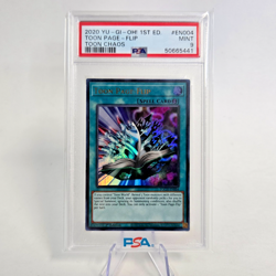 Yugioh Toon Page Flip (TOCH-EN004) 1st Edition HOLO RARE (GRADED PSA 9) - Image 1